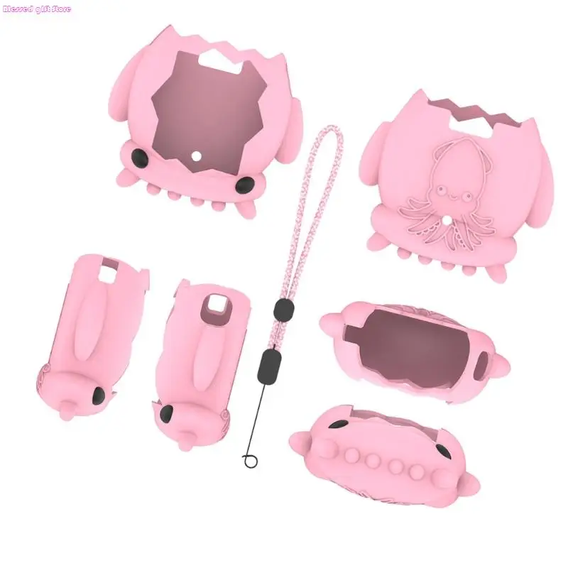 D0JC Custodia protettiva in silicone per Paradise Virtual Pet con cordino Protezione per animali elettrica facile da
