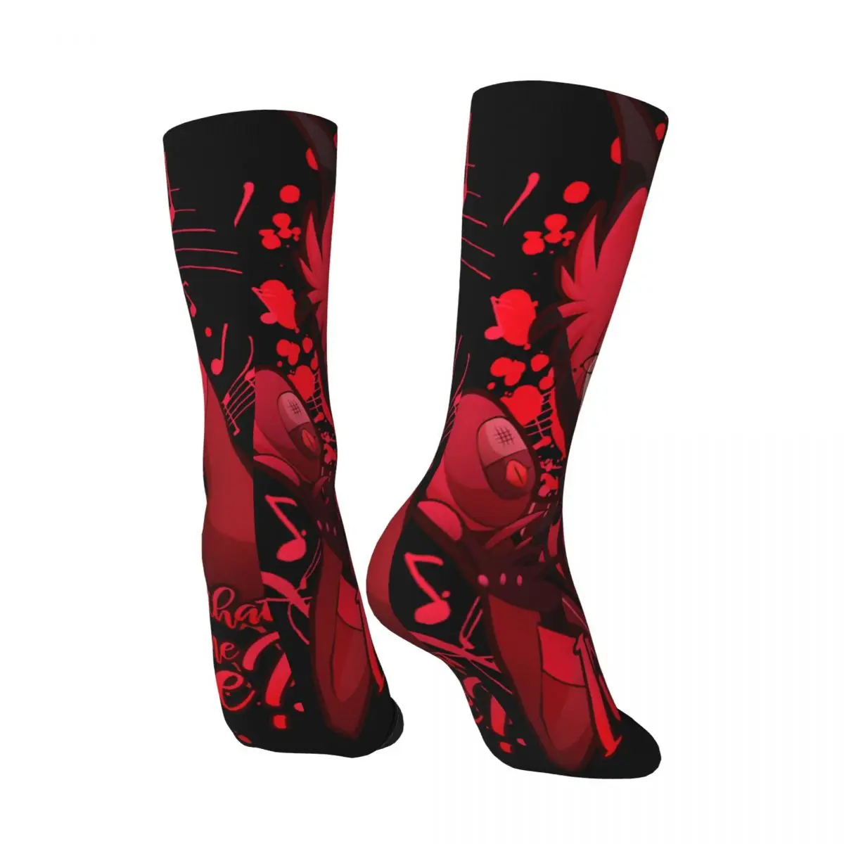 Hip Hop Vintage Does That Make Me Insane Crazy Men's compression Socks Unisex H-Hazbin Hotel Harajuku Pattern Printed