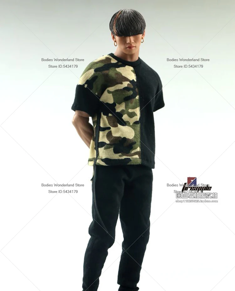 

FA009 масштаб 1/6, мужская фигурка, аксессуар для одежды, толстовка, шорты, брюки, камуфляжная строчка, модель одежды для 12 дюймов, экшн-фигурка