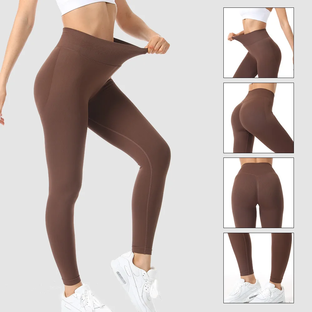 

Dynamic Impact Men Seamless Yoga Leggings Gym Workout Yoga Pants Low Ribbed Band Butt Lifting Women Sport Fitness Trousers Tight