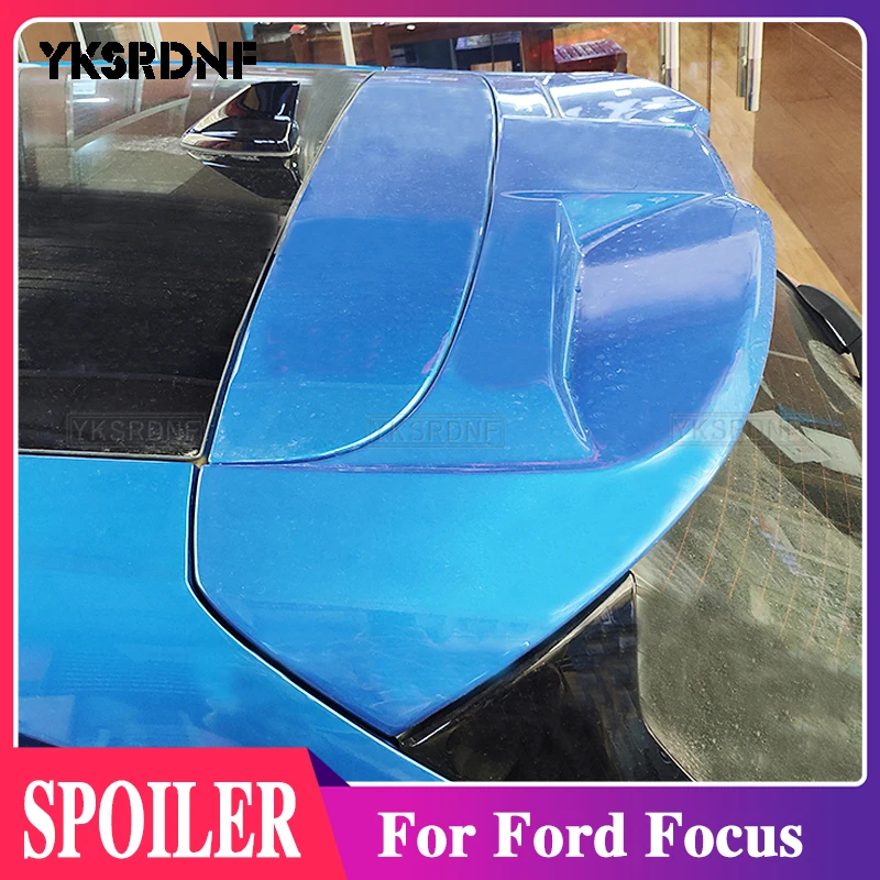 Car Styling For Ford Focus Spoiler 2019-2020 ABS Plastic Unpainted Primer Color Rear Spoiler Wing Trunk Lid Cover Protector