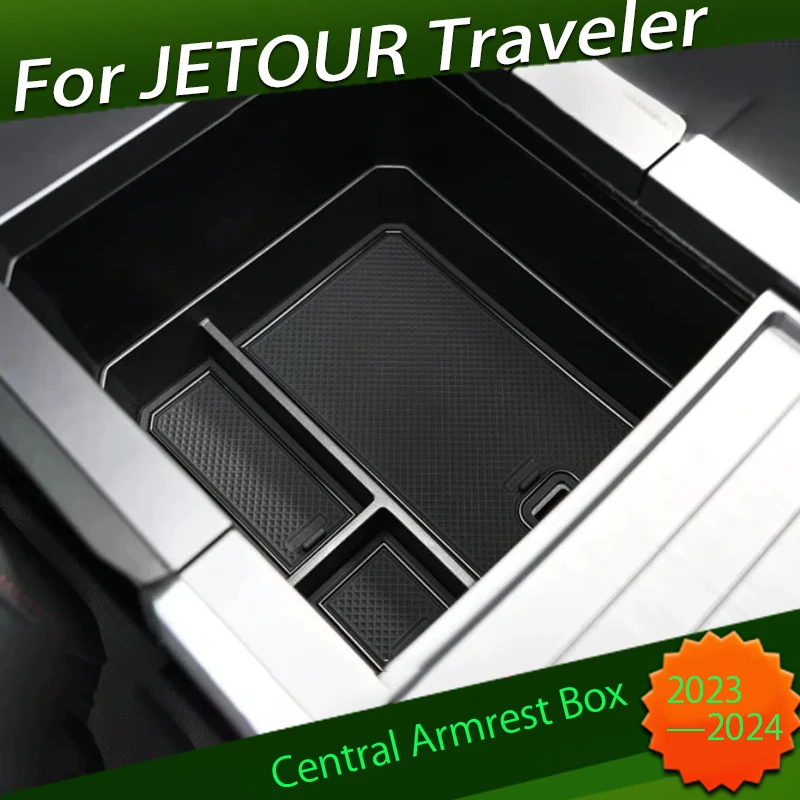 

Car Central Armrest Box Storage Box Suitable for Chery JETOUR Traveler T2 2023 2024 Screen Rear Instrument Storage Box