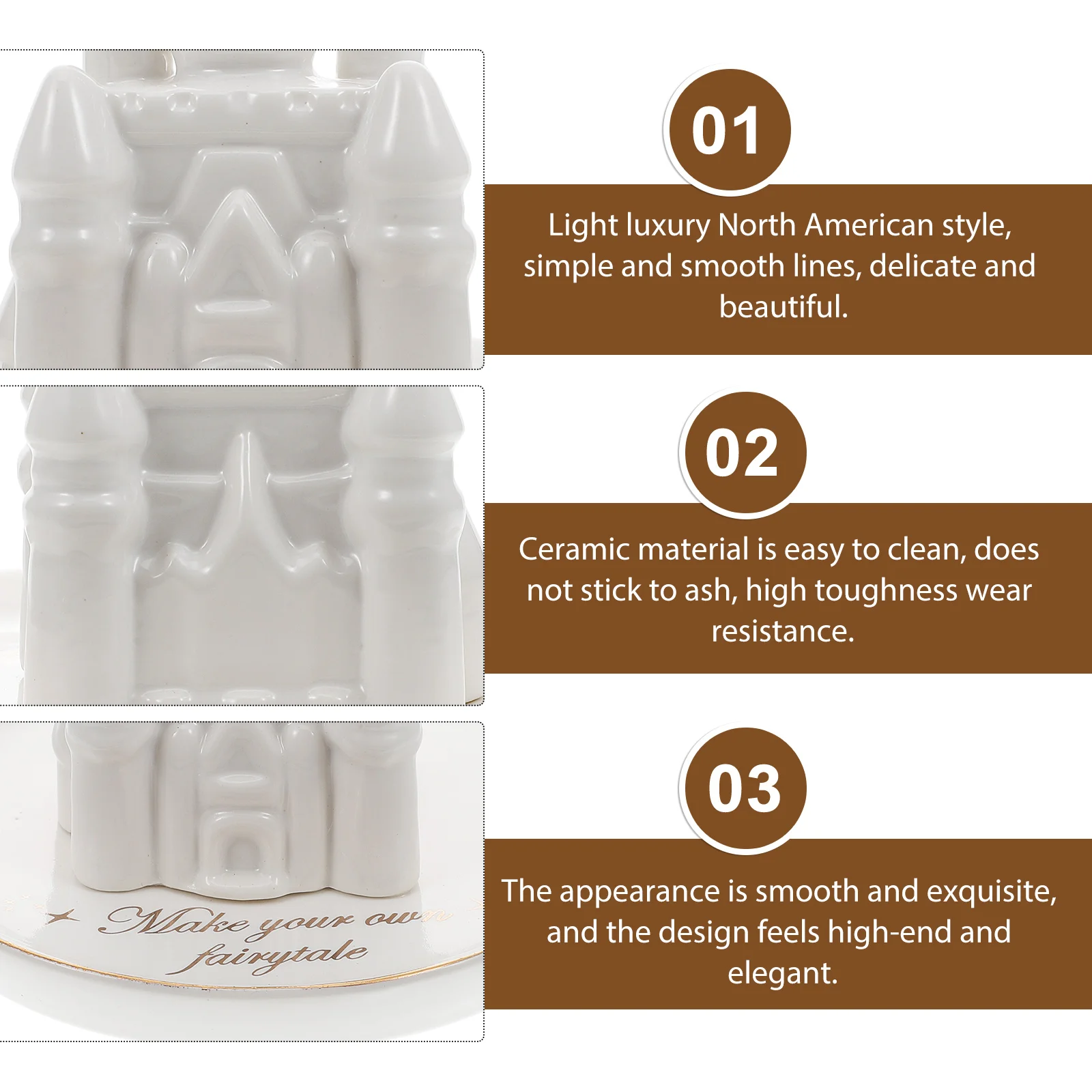 

Premium Ceramic Castle Tray Home Use Decorative Storage Plate Bedroom Living Room Jewelry ganizer Plate Desktop Jewelry Tray