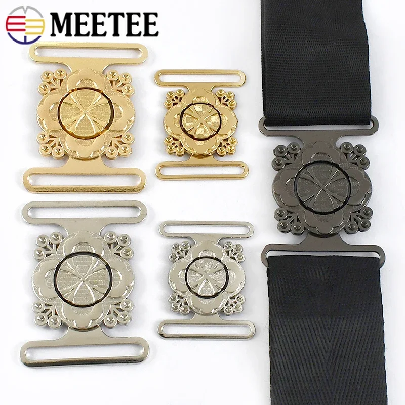 1/2/3/4/5Sets Meetee 30/40mm Metal Belt Buckle Retro Alloy Combination Hook Coat Windbreaker Decoration Button Sewing Accessory