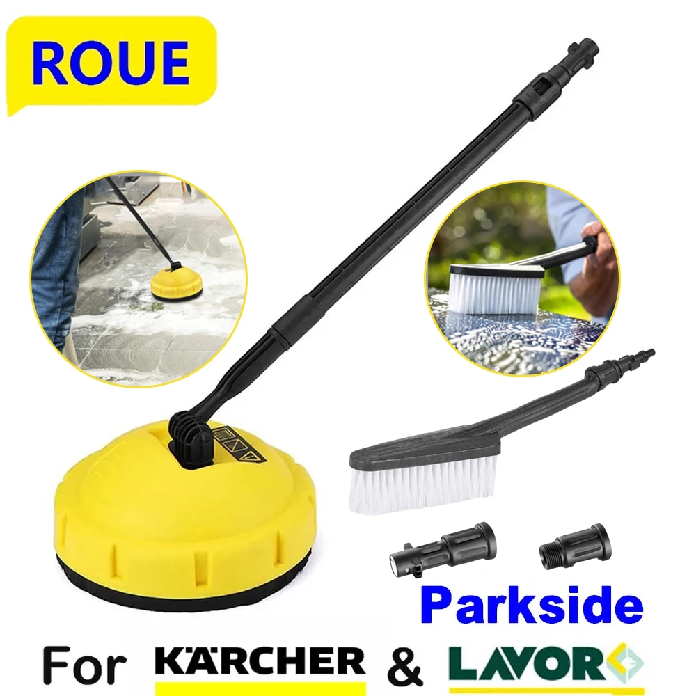 High Pressure Washer Rotary Brush Adapter For Karcher Parkside Lavor Cleaning Tornado Brush Multi-Surface Disc Brush