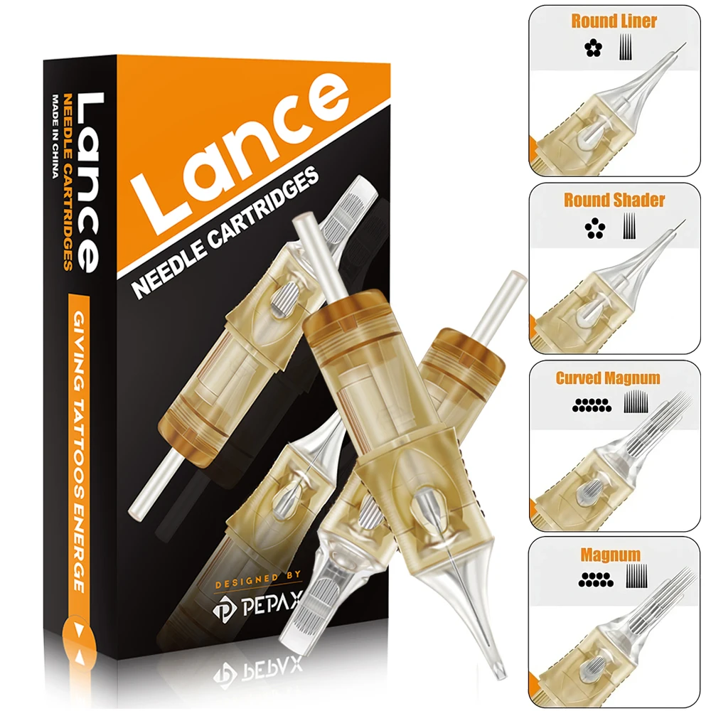 

20/10PCS PEPAX Lance Tattoo Cartridge Needles RL/RS/CM/M1 Disposable Sterilize Safety Cartridge Tattoo Permanent Makeup Needles
