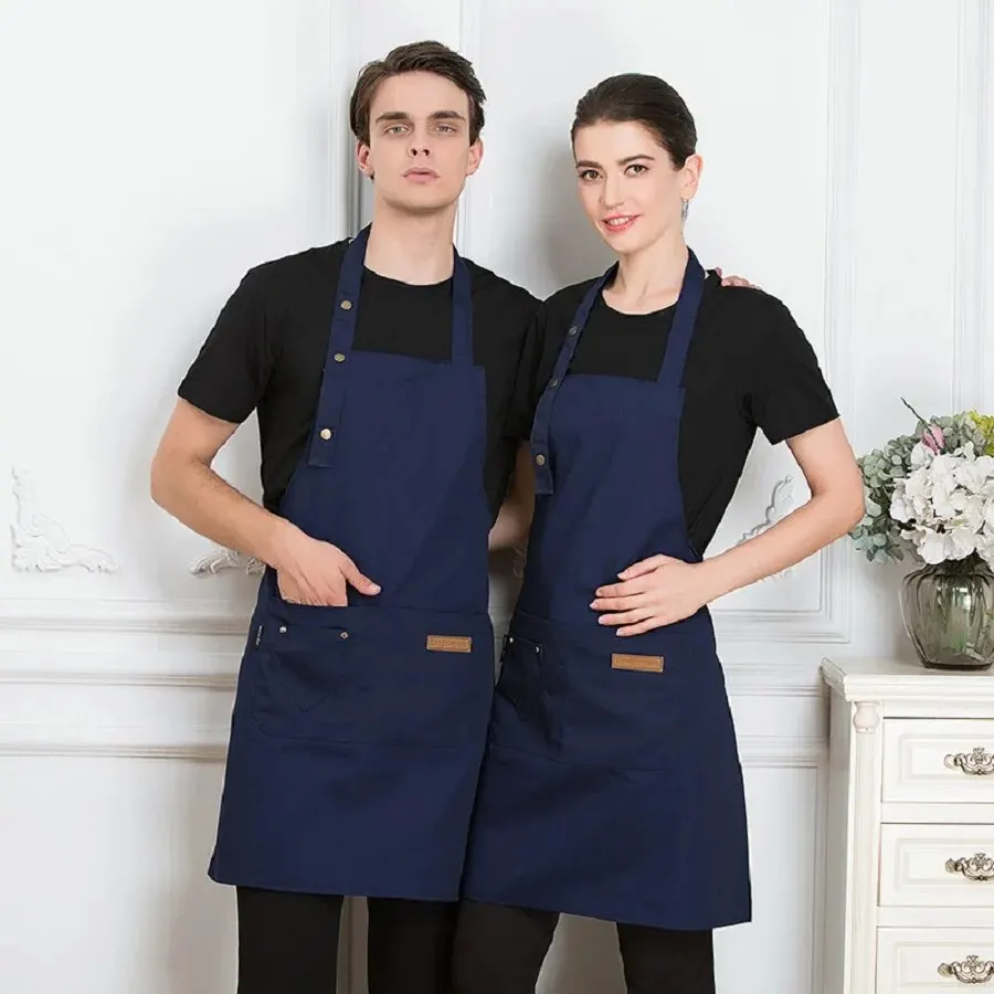 Kitchen Apron New Fashion in Cuisine: Male Chefs, Barbecues, Bars, Cafes, Beauty and Nail Studio Waterproof and Anti Fouling