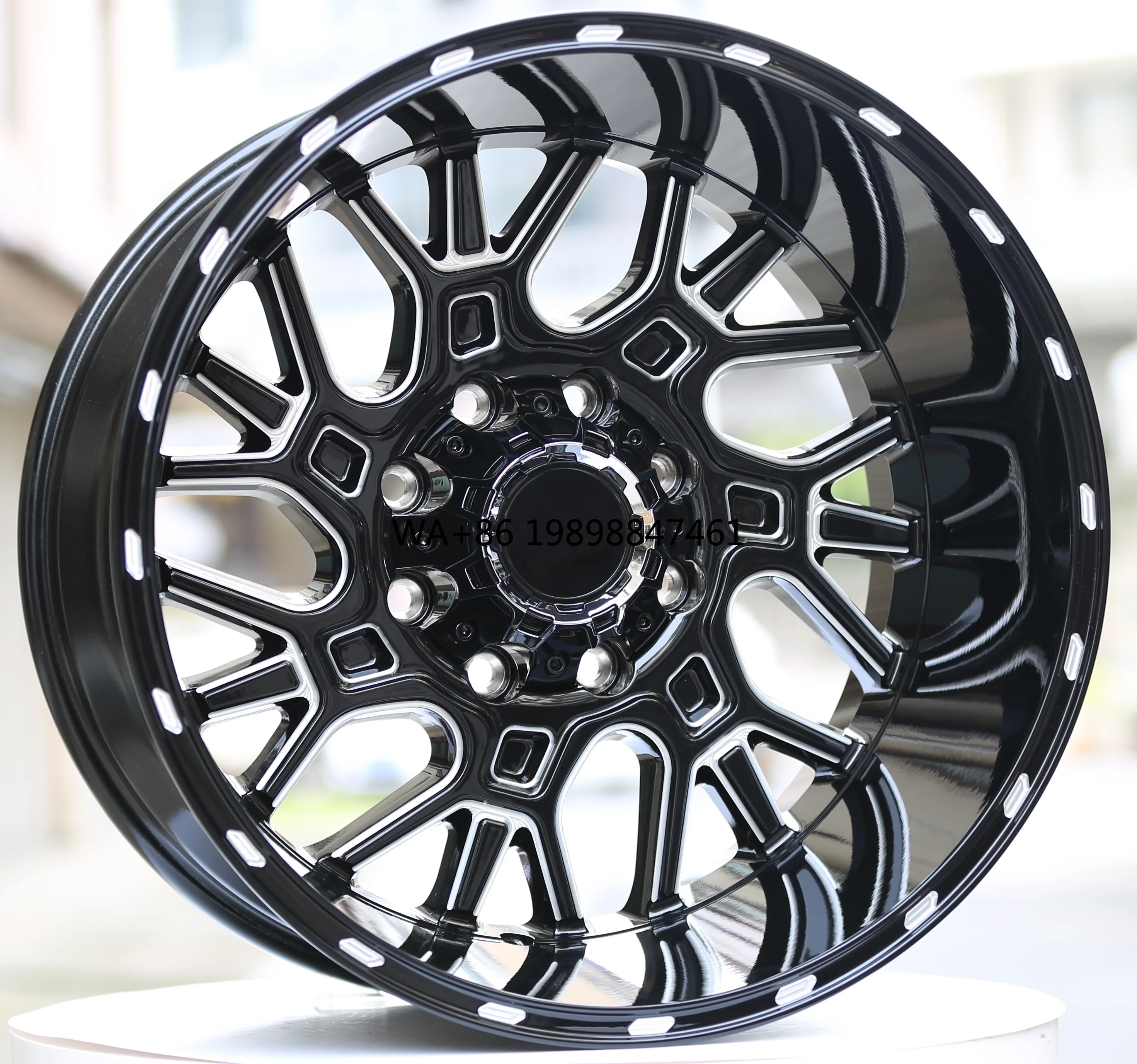 مخصص قطعة واحدة سبيكة مزورة الأسود العميق طبق الحافات Te37 15-24 بوصة 8x165.1 8x170 25 مللي متر 35 مللي متر ET تصميم لعجلات سيارة الركاب