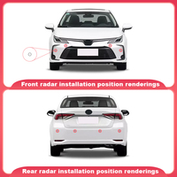 Car Parking Sensor Kit Reverse Backup Radar 8 Probes Beep Show Distance on Display Video System For Toyota LEVIN 2016 to 2025