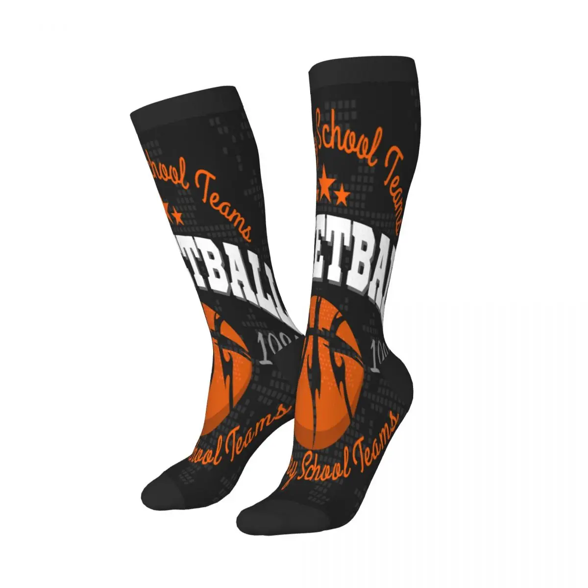 Unisex Socks Autumn Winter Basketball Emblem Long Socks Business Casual Harajuku Streetwear Sports Socks Sox