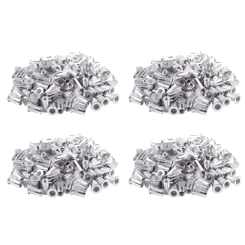 

M5 Aluminium Threaded Rivnuts Flat Head Rivet Nuts Nutserts 400Pcs