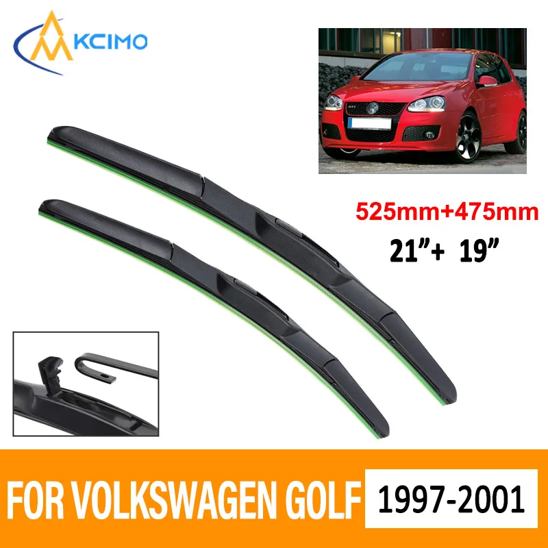 For Volkswagen Golf 1997-2001 Car Wiper Three Stage Soft Rubber Wiper Mute Durable Front Windscreen Automotive Wiper 21