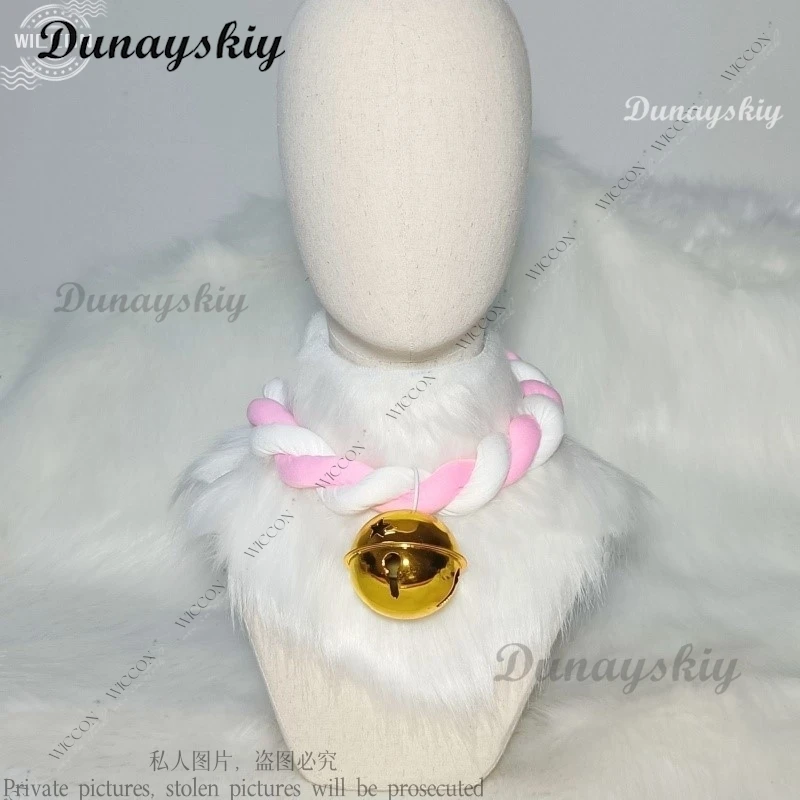 Furry Choker Animal Costume Animal Cub Collar Fursuit Kigurumi Two Color Three Color Twist Collar Daily Outfit Role PLay Gift