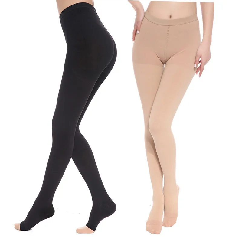 Medical Compression Stockings 34-46mmHg Women Thighs Open Toe Varicose Veins Compression Support Pantyhose Health Care