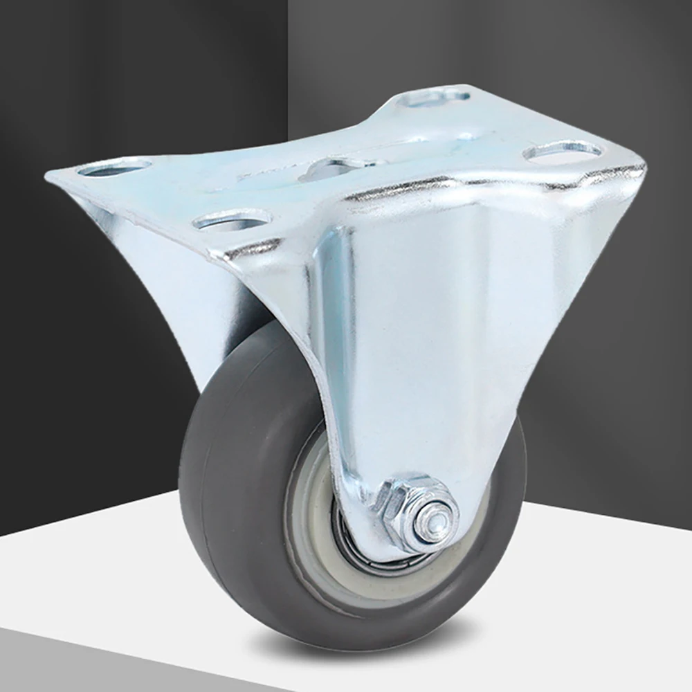 1.5/2 인치 가구 캐스터 플랫폼 트롤리 테이블 의자 소파 가정용 하드웨어 액세서리 용 범용 고무 사일런트 휠
