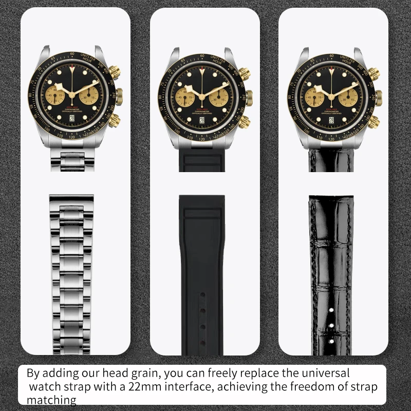 20 21 22 مللي متر 316L الصلبة الفولاذ المقاوم للصدأ قوس الفم عدسة ل تيودور بلاك باي M79230R M79363N ليتل صغيرة الوحش محول موصل