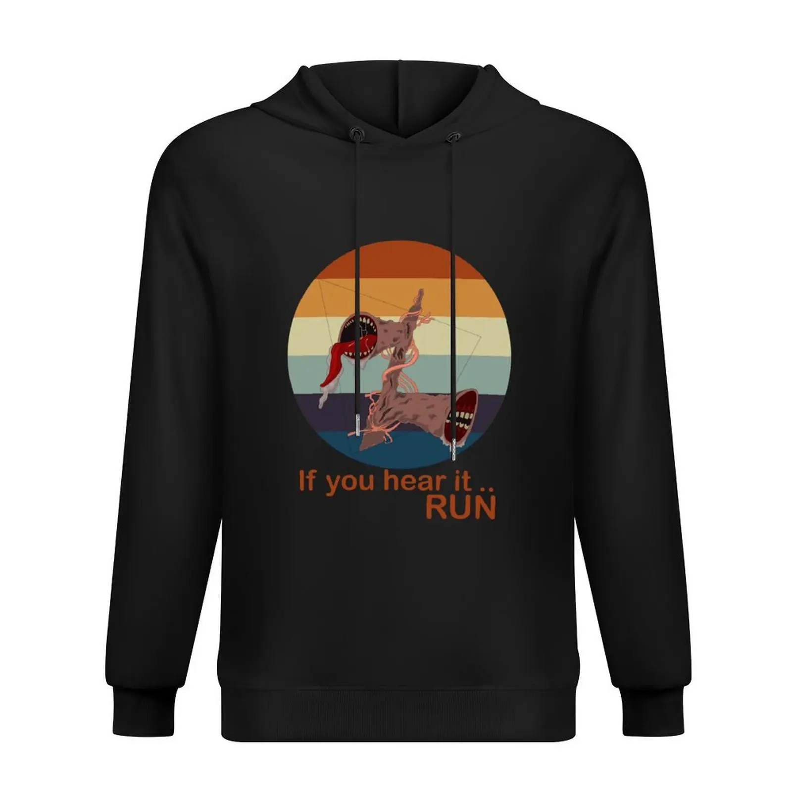 Si lo escucha correr vintage oscuro, mitología real de la cabeza de sirena, ruido, historia espeluznante, criatura espeluznante, lengua de saliva, sudadera con capucha de terror