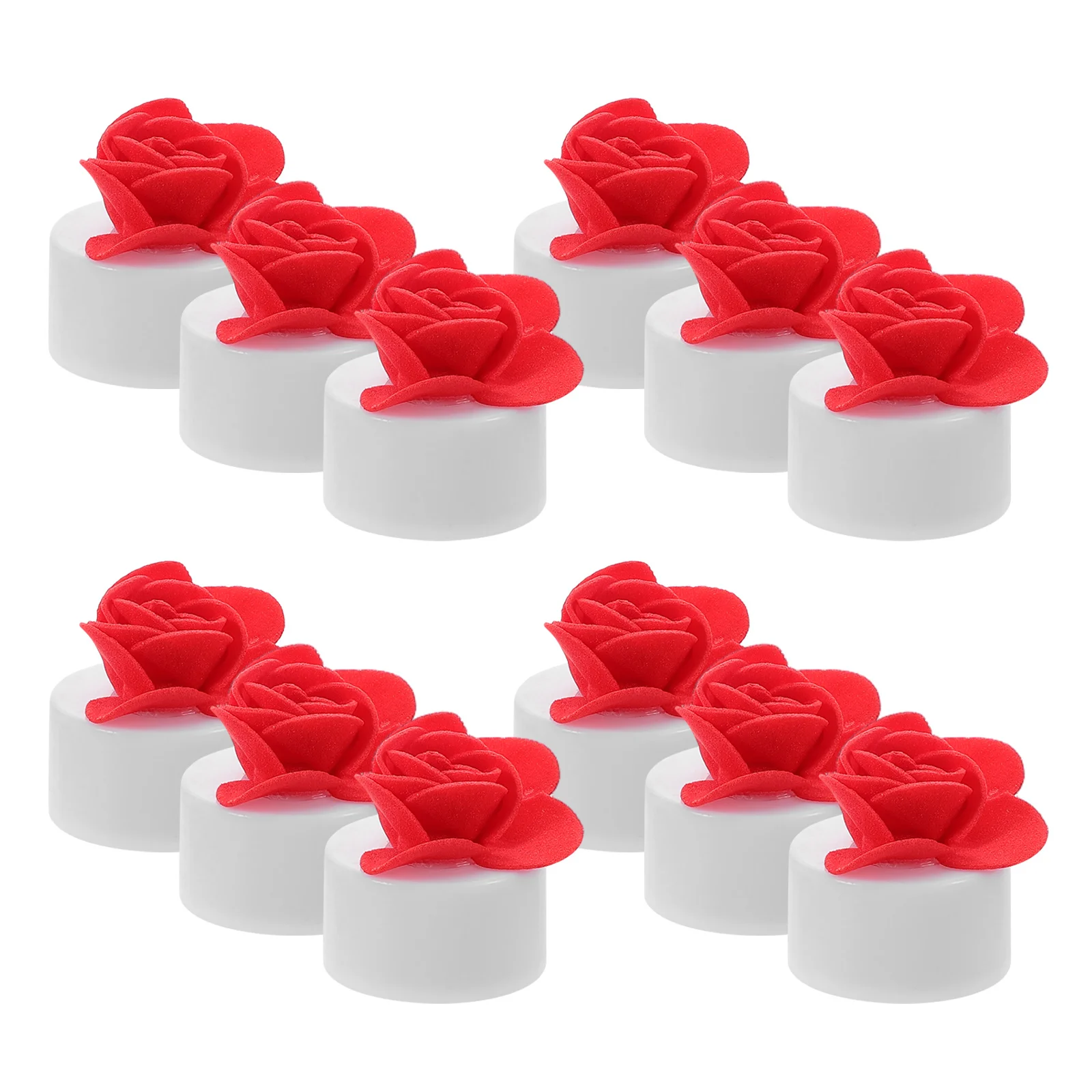 

12Pcs Rose Flower LED Tea Lights Flameless Operated Romantic Wedding Valentine Decorations Rose Light