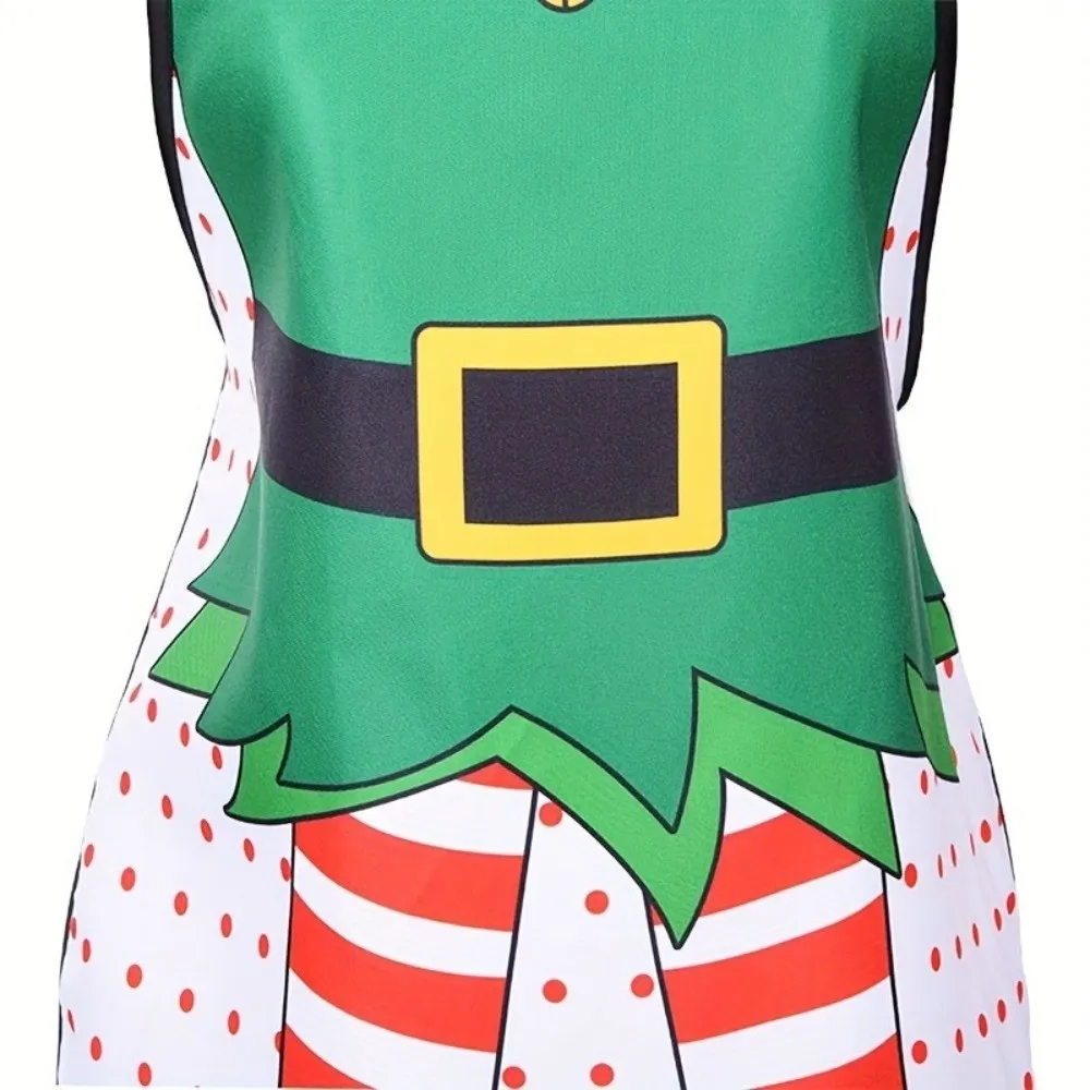 

Women Men Adjustable Design Christmas Apron Gingerbread Man Funny Pattern Kitchen Apron Waterproof Cooking Apron Christmas Party