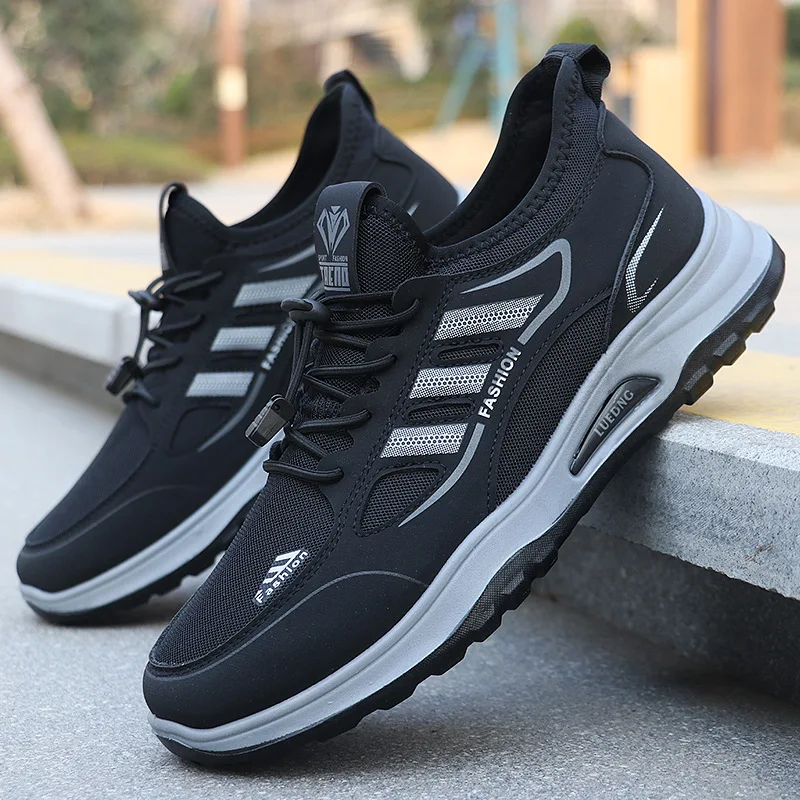Men's spring single shoes, breathable walking shoes for middle-aged and elderly couples