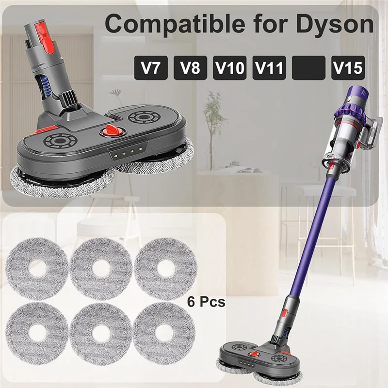 ABVI-2 в 1, пылесос, электрический инструмент для пола для Dyson V7, V8, V10, V11, V15, одновременная и эффективная уборка
