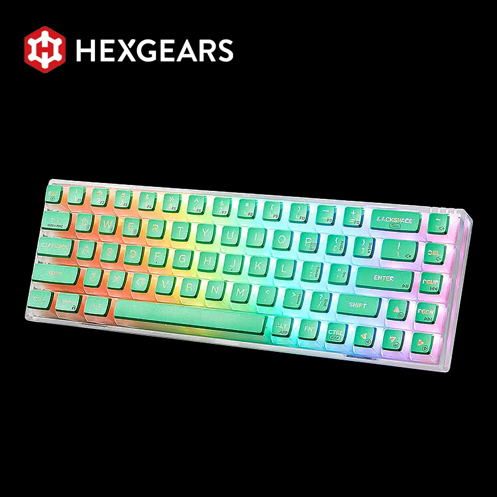 HEXGEARS Tastiera meccanica wireless Guarnizione hot-swap Struttura RGB retroilluminato PBT Layout al 75% Connessione tri-modale Tastiera da gioco