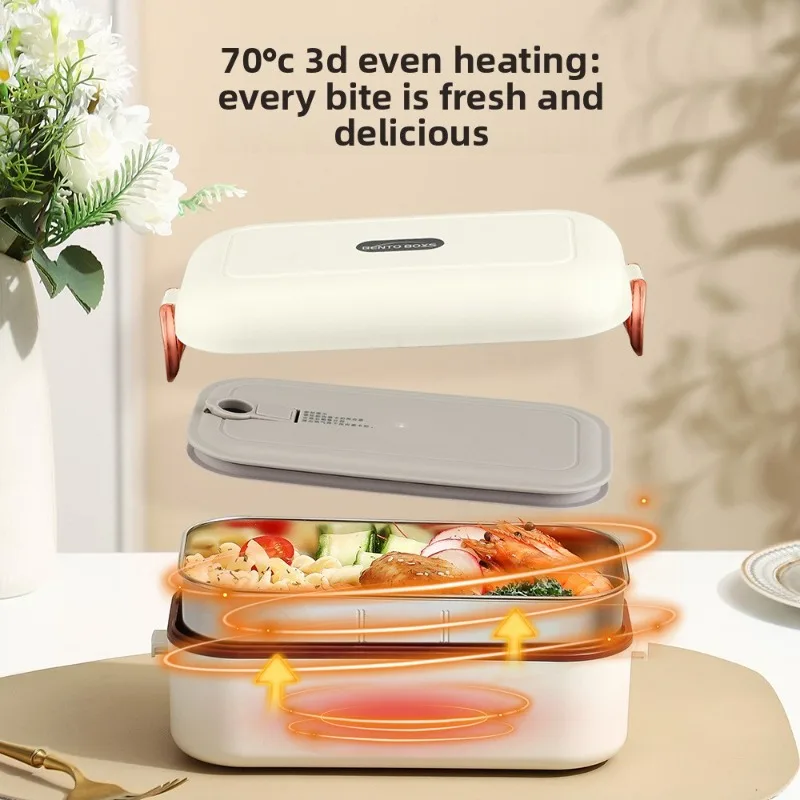 

Электрический ланч-бокс без воды, проводная система отопления, автомобильное офисное использование, портативный контейнер для еды, контроль температуры, утечка