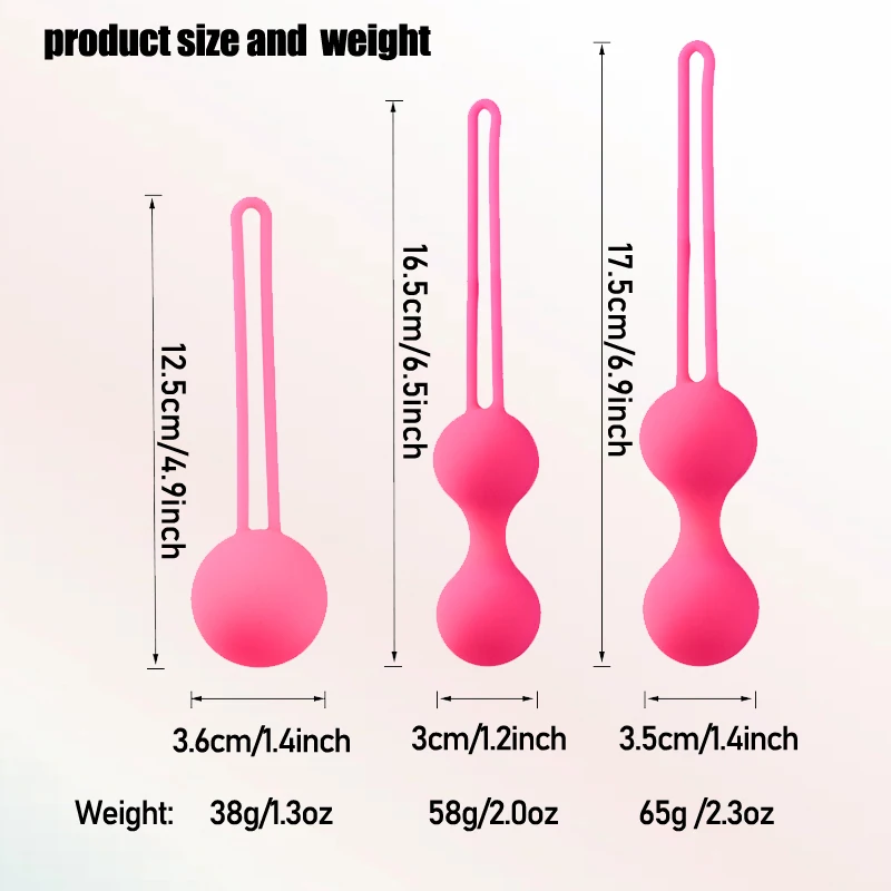 Silicone Vaginal Balls Sex Toys For Women Vagina Tighten Exercise Chinese Kegel Balls Vibrator Pelvic Ben wa Balls Anal balls view 6