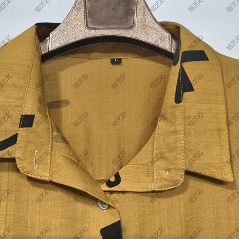 Camicette da donna Camicia estiva con protezione solare ai semi di ghiaccio Moda che riduce l'età Stampa dimagrante Traspirante Top cool Camicie da donna eleganti