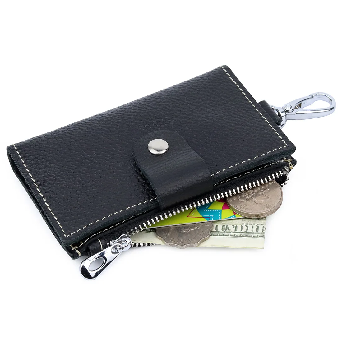 

Брелок для ключей из натуральной кожи 2025 для женщин и мужчин, многофункциональный поясной брелок для ключей большой емкости, кошелек, подарок, акция