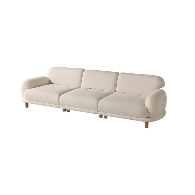 Modern Square Living Room Modular Fleece Fabric Couch Chair Set For Apartment Mall