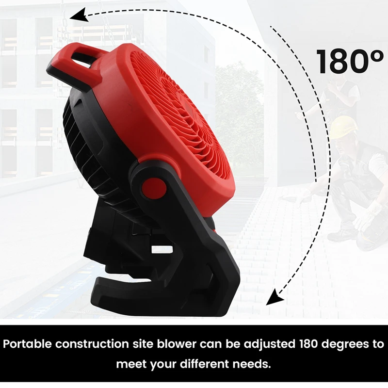 For Milwaukee M18 18V Battery Powered Fan,650 CFM Cordless Fan,Variable Speed Battery Fan,Worksite Camping Fan,US PLUG