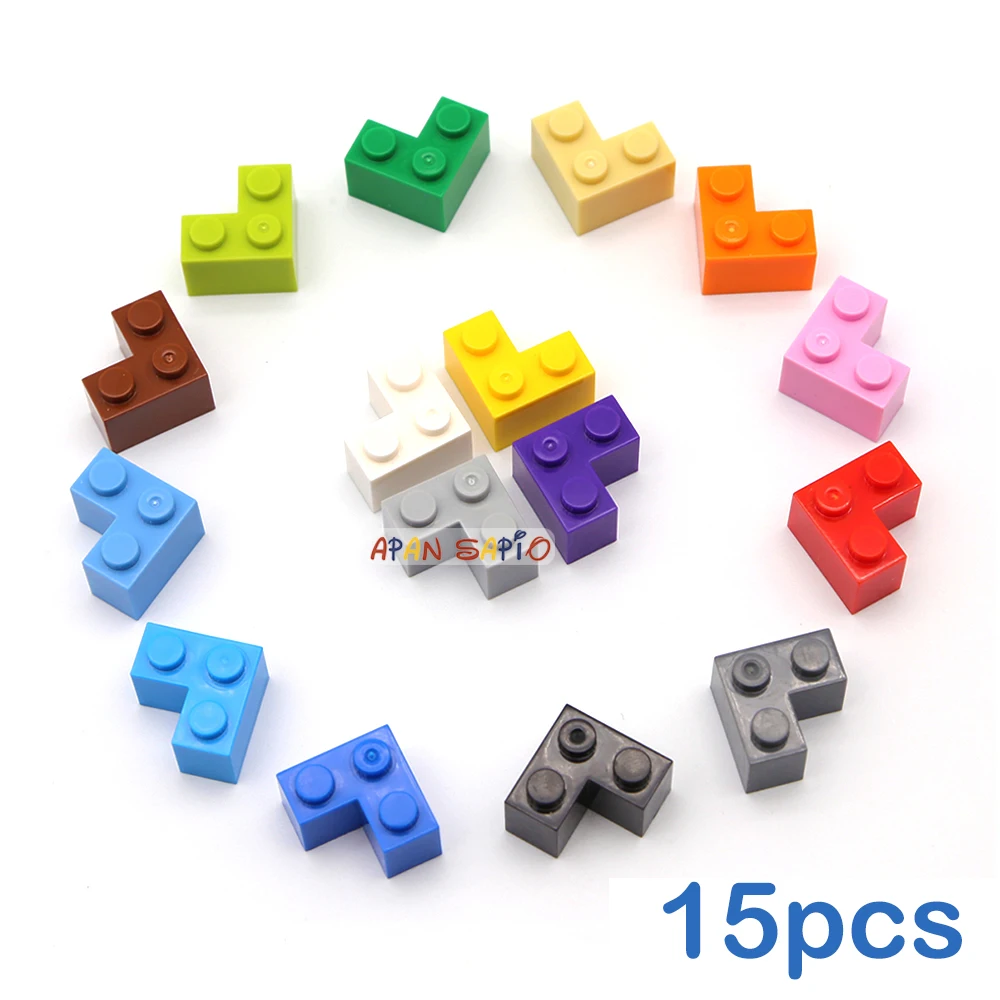 15pcs/lot DIY Blocks Building Bricks Thick 1+2 Educational Assemblage Construction Toys for Children Size Compatible With Brand