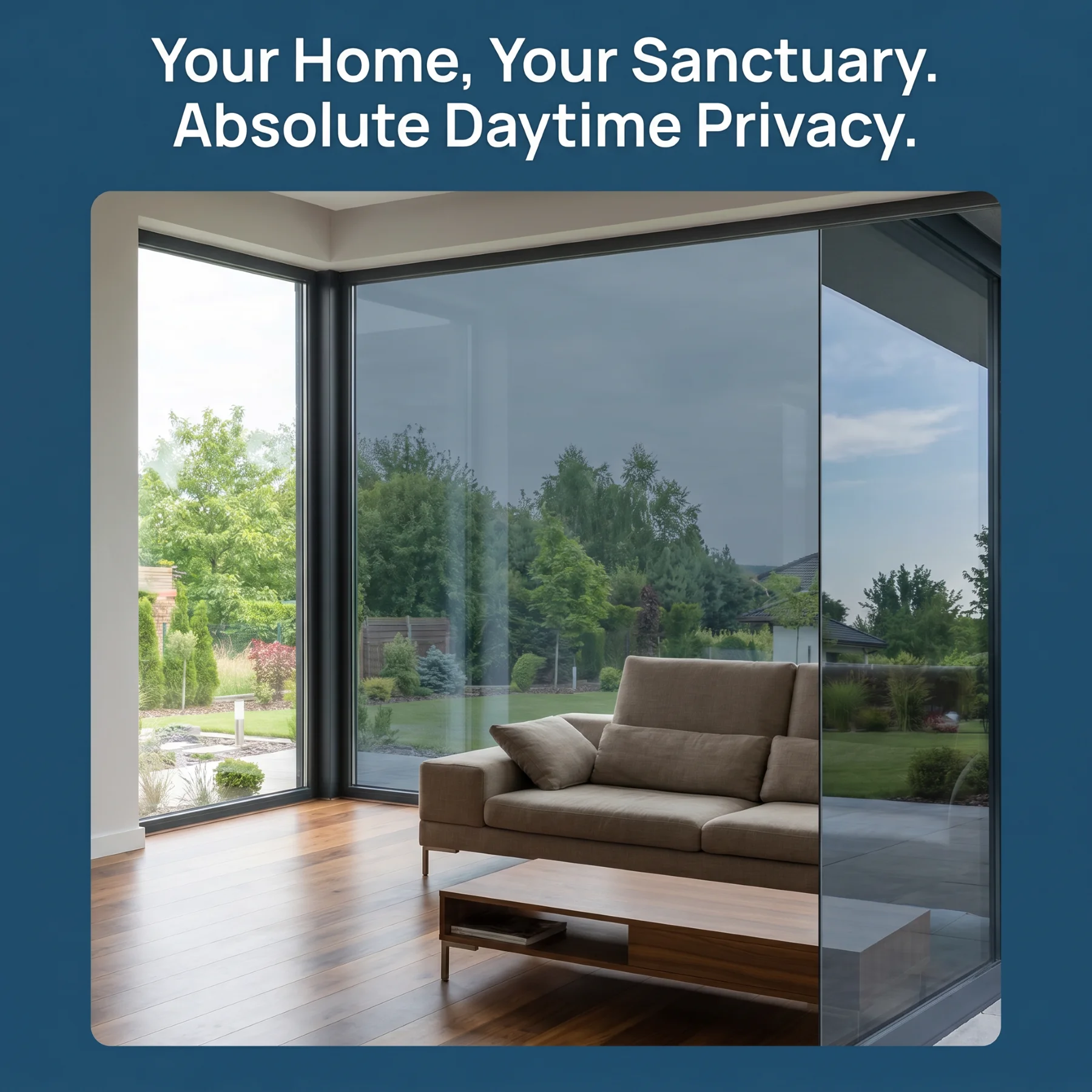 Daytime One Way Reflective Privacy Window Film Heat Control UV Block Anti Glare Static Cling Removable for Home Bedroom Glass