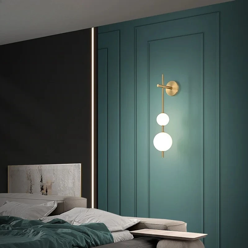 Medieval Nordic Art Lovely Vertical Globle String Ball Sconces LED Wall Lamps Lustre Light for Living Room Decoration Chandelier