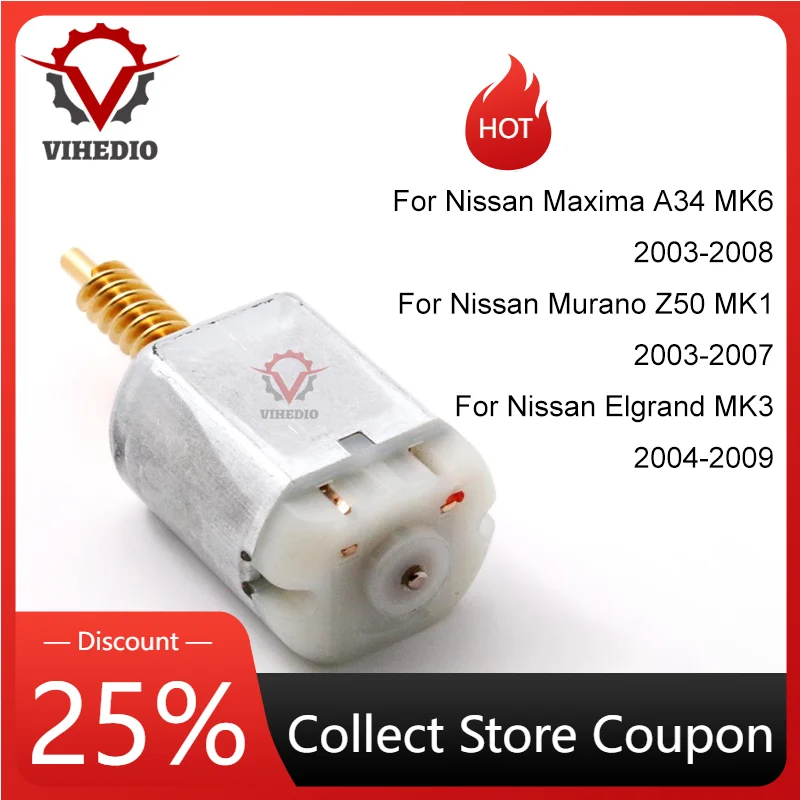 

For Nissan Elgrand Maxima Murano 2004-2007 VD264Y08 Car Door Lock Actuator Core Motor Power 12V Repair High Quality Engine
