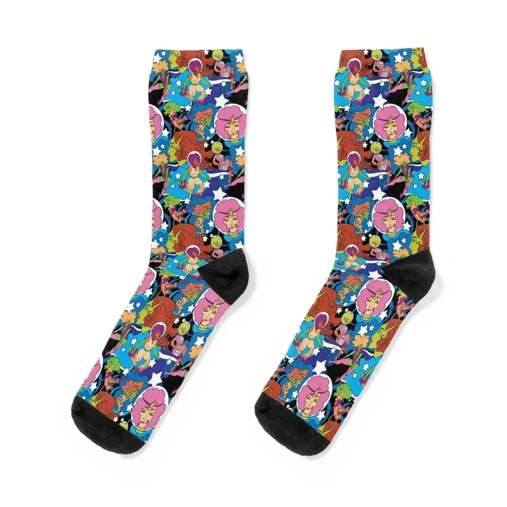 

Space Babes From Outer Space Socks Running luxe christmass gift cute Woman Socks Men's