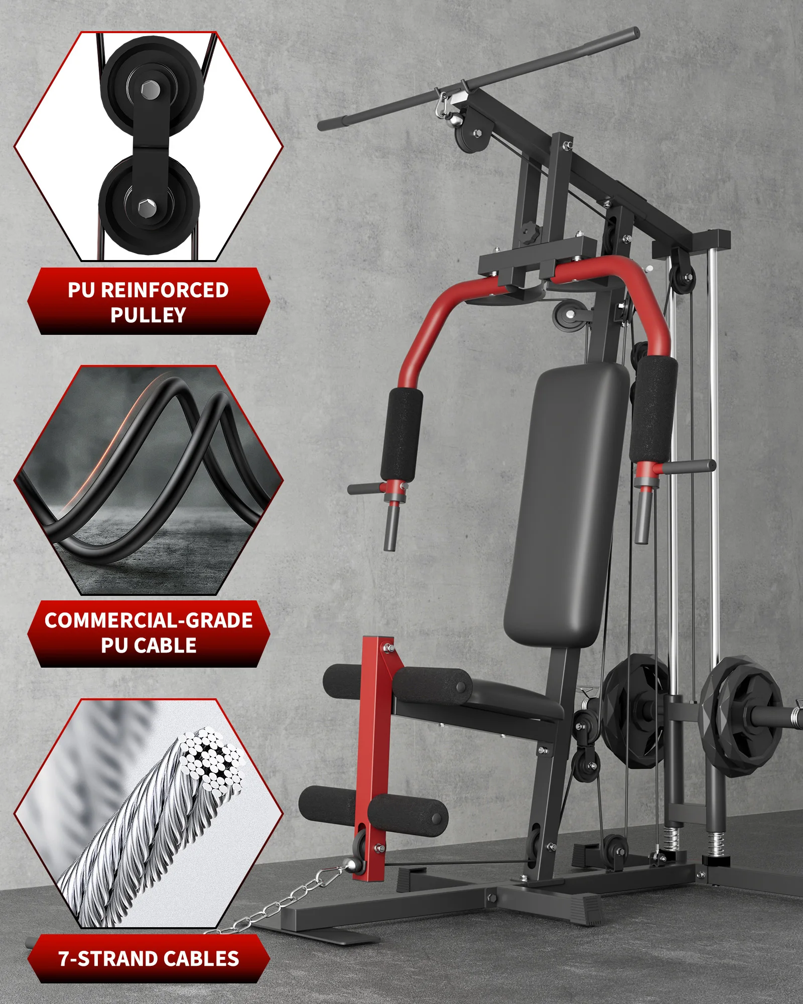5-In-1 Multifunctional Home Gy - огляд і ціна Home Gym Leg Extension Machine