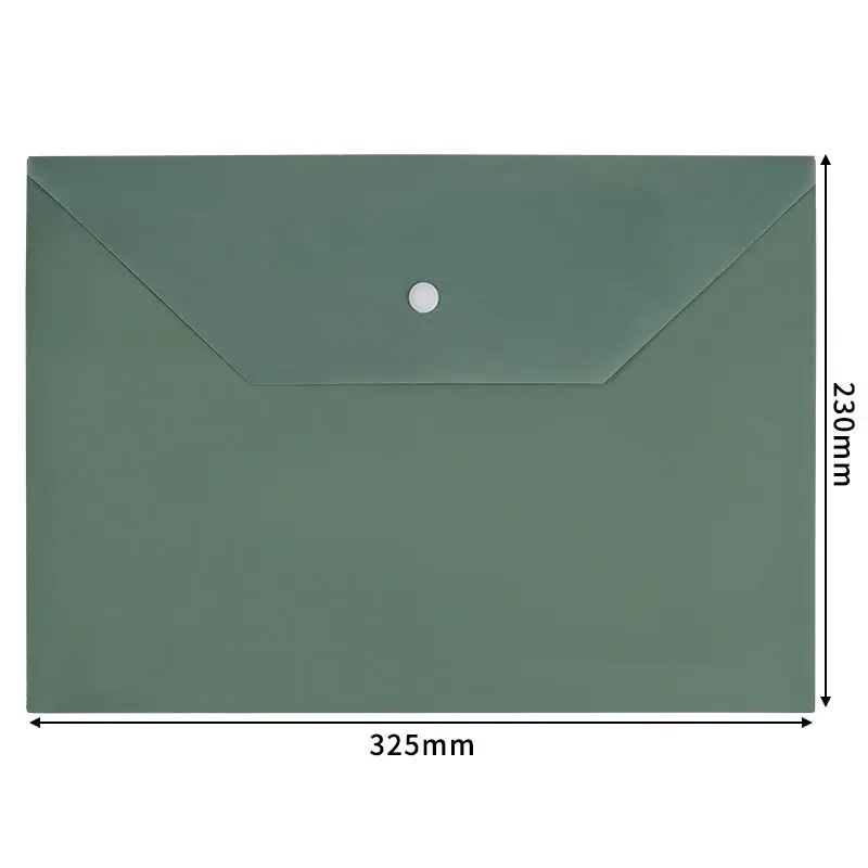 Gradient Color Snap Button File Bag A4 Thickened Large Capacity Junior High School Waterproof Test Paper Storage Bag Folder