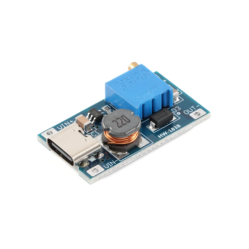 HW-183B/2A Board DC-DC Boost Module USB/High-power Conversion Power Supply Type-C