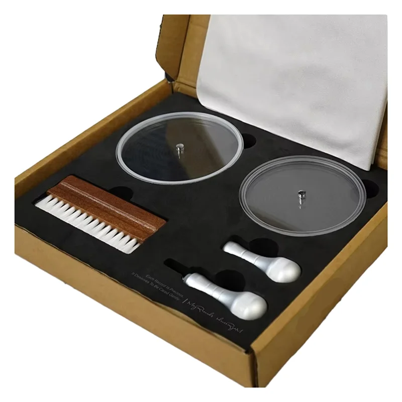 ABZW Record Clean Tool Album LP Vinyl Clean Protector Care Clip Kit 5 في 1 مجموعة تنظيف مقاومة للماء