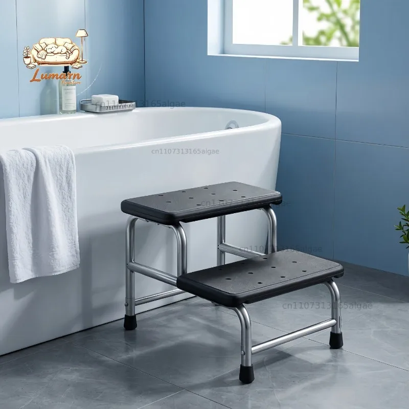 2 Step Stools with Non-Skid Platform, Heavy Duty 2 Steps Medical Foot Stools for Adult, Seniors, Handicap Holds Up To 350 Lbs