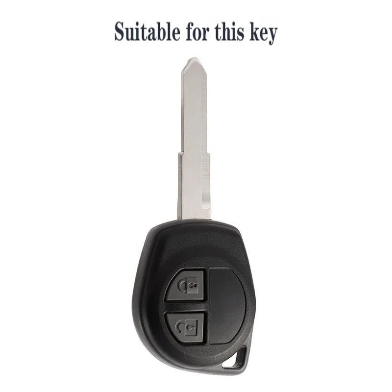 2 Buttons Silicone Car Remote Key Shell Protection Case Fob for Suzuki Sx4 Swift Liana Large Vitara Key Cover, Car Styling