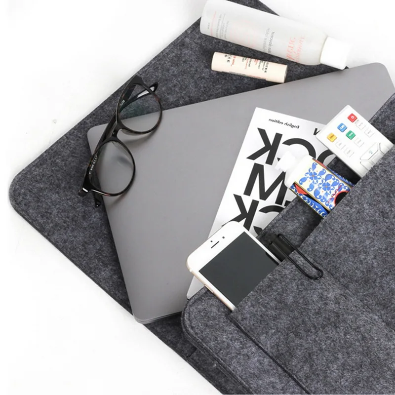 1PCS Felt Bedside Storage Bag Pouch Bed Desk Bag Sofa TV Remote Control Hanging Couch Storage Organizer Bed Holder Pockets