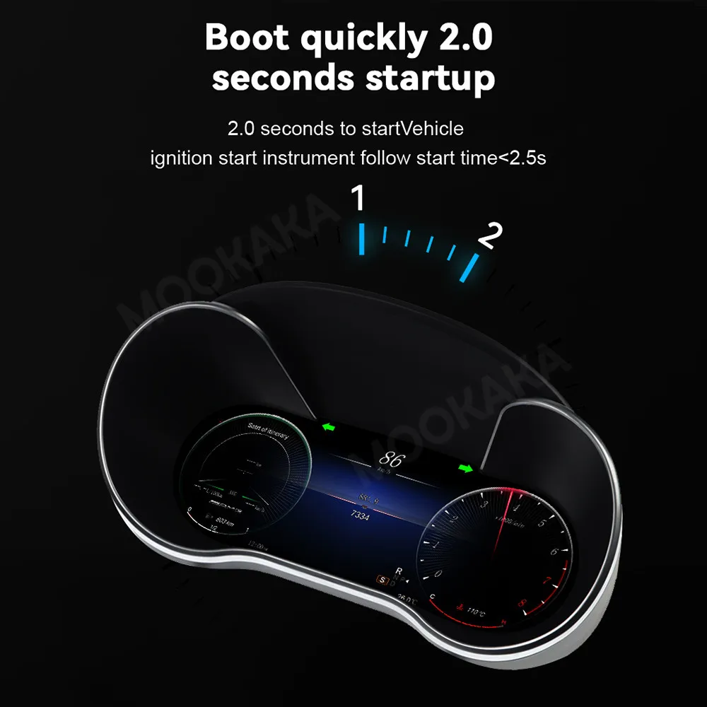 

12.3 LCD Digital Dashboard Cluster For Benz R Class ML GL G GLE GLS W164 W166 W463 2005-2019 Years Auto Instrument Panel Cockpit