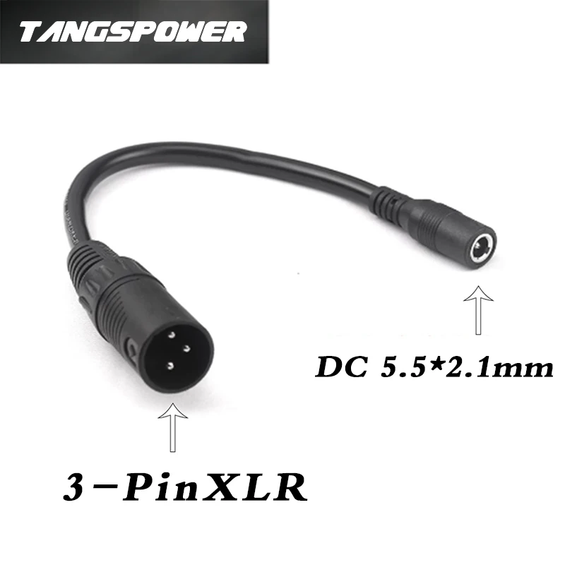 DC to XLR 3 Pin Connector Cable for DC5.5MM Charger