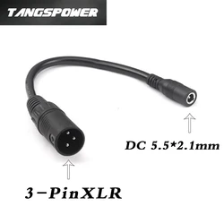 DC naar XLR 3-pins connectorkabel voor DC5,5MM oplader