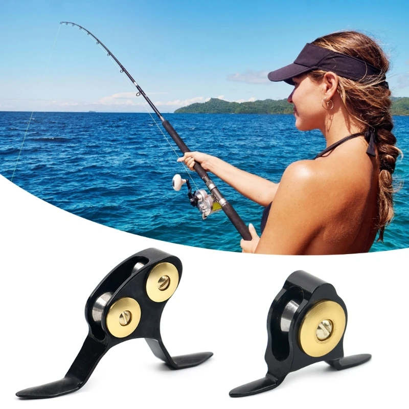 Single/Double Pulley Boats Fishing Rod Guide Eyes Guide Rings Heavy Duty Fishing Rod Guide Fishing Accessories Enduring N58B