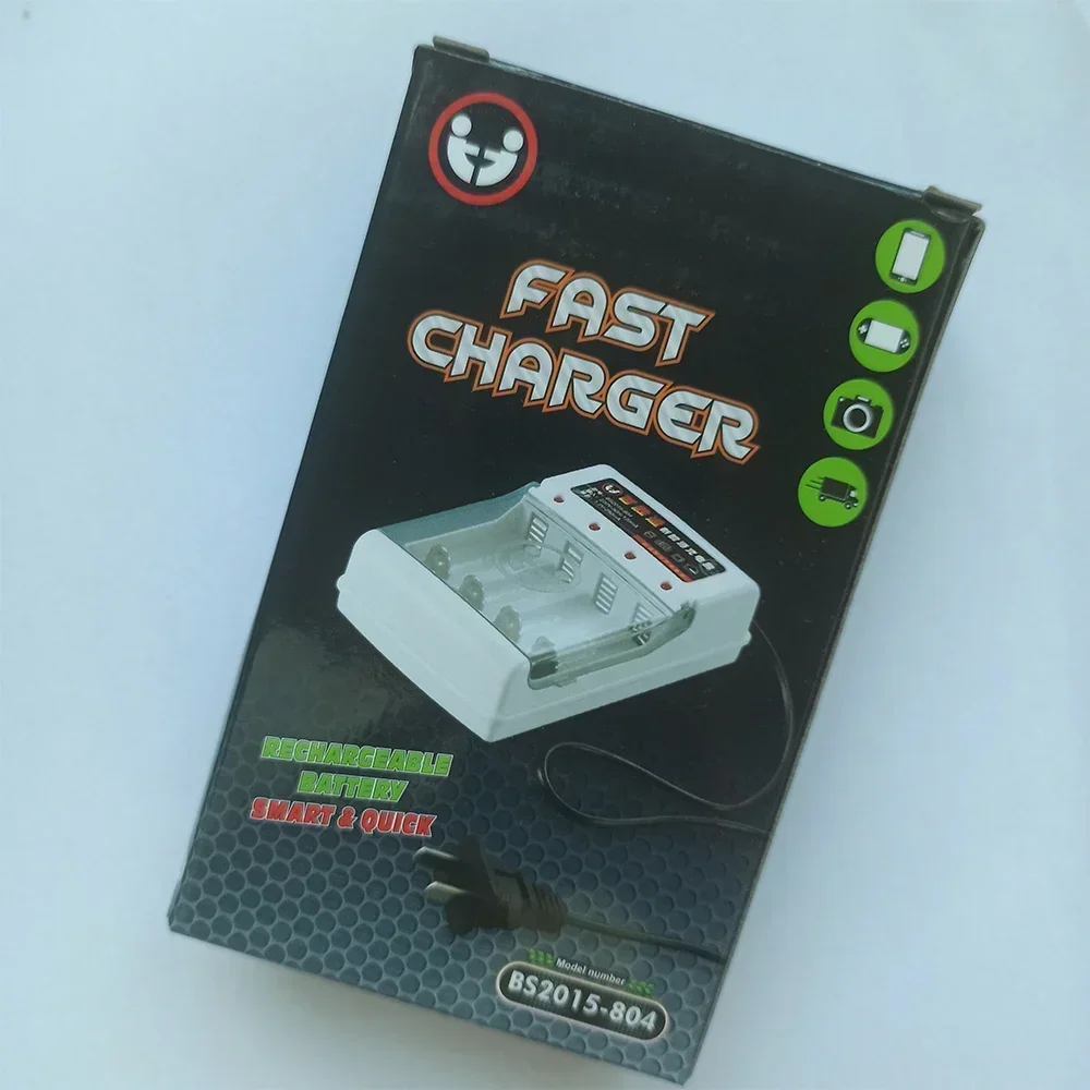 2024 AA Charger 4 Slots AAA Battery Charger AA/AAA Ni-cd Fast Charging Rechargeable Smart US / EU Plug for 1.2V Battery Charging