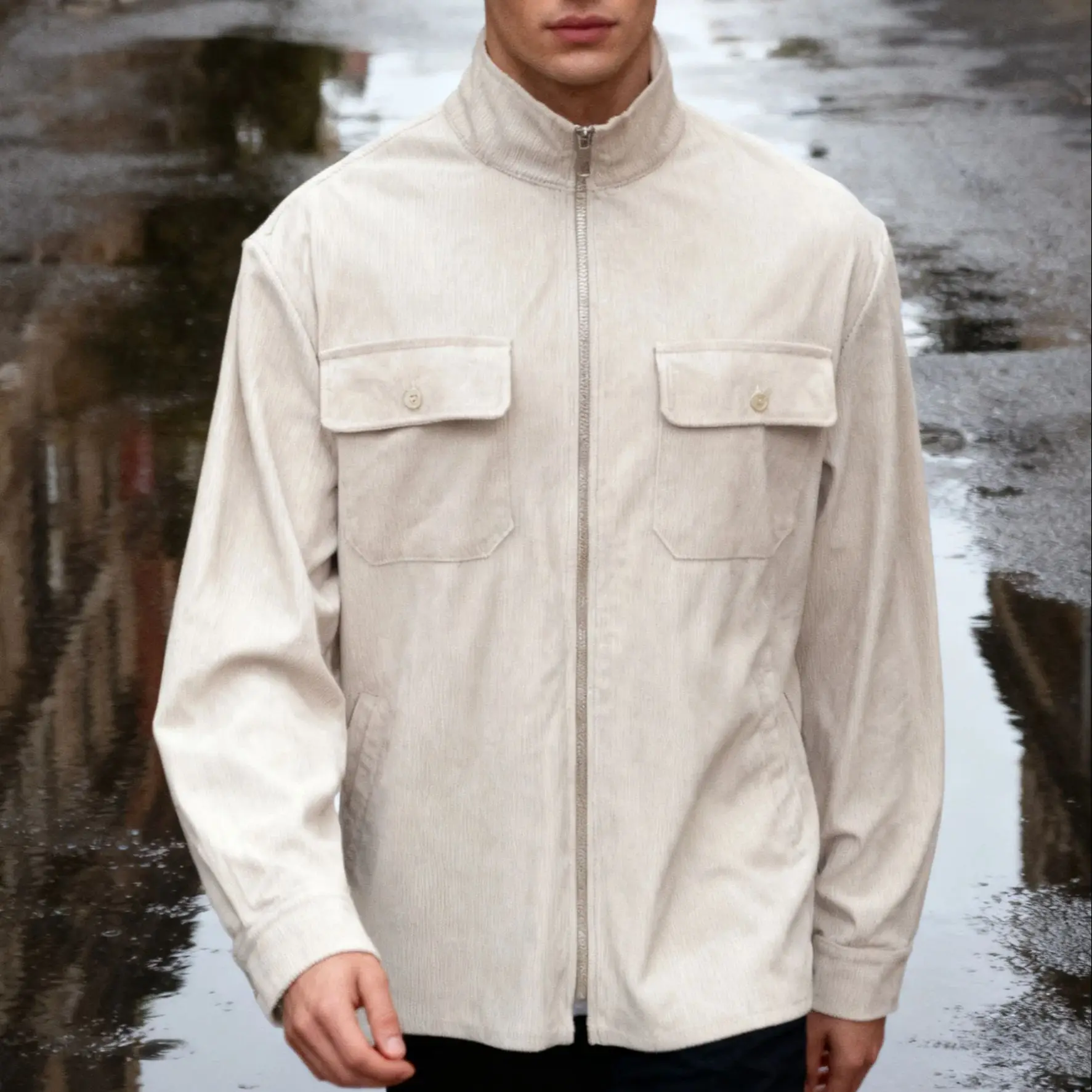 

Autumn Men Solid Color Jackets Fashion Vintage Jeans Jackets Soft Slim Fit Casual Black Long Sleeve Coats Outwear Male New